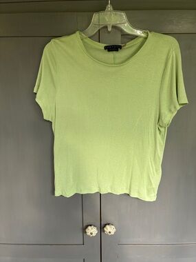 Alice + Olivia large Green Short Sleeve Crewneck Tee